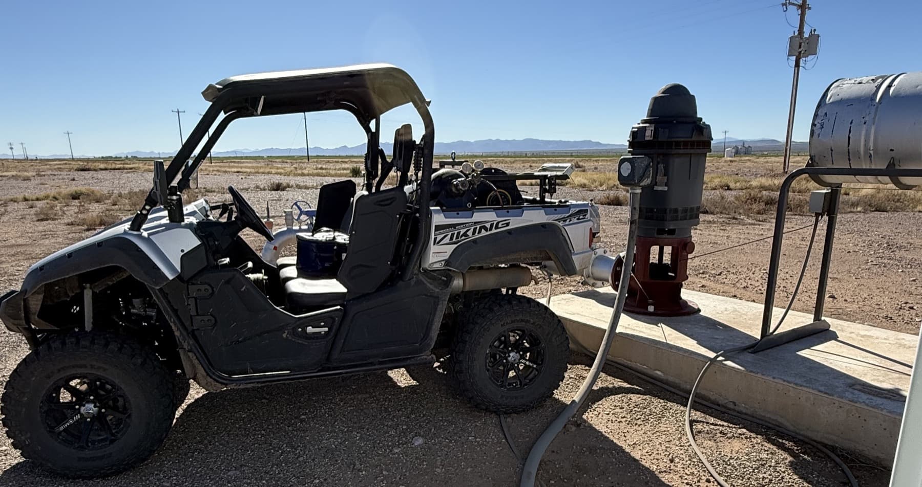 Well pump motor and monitoring setup in the field